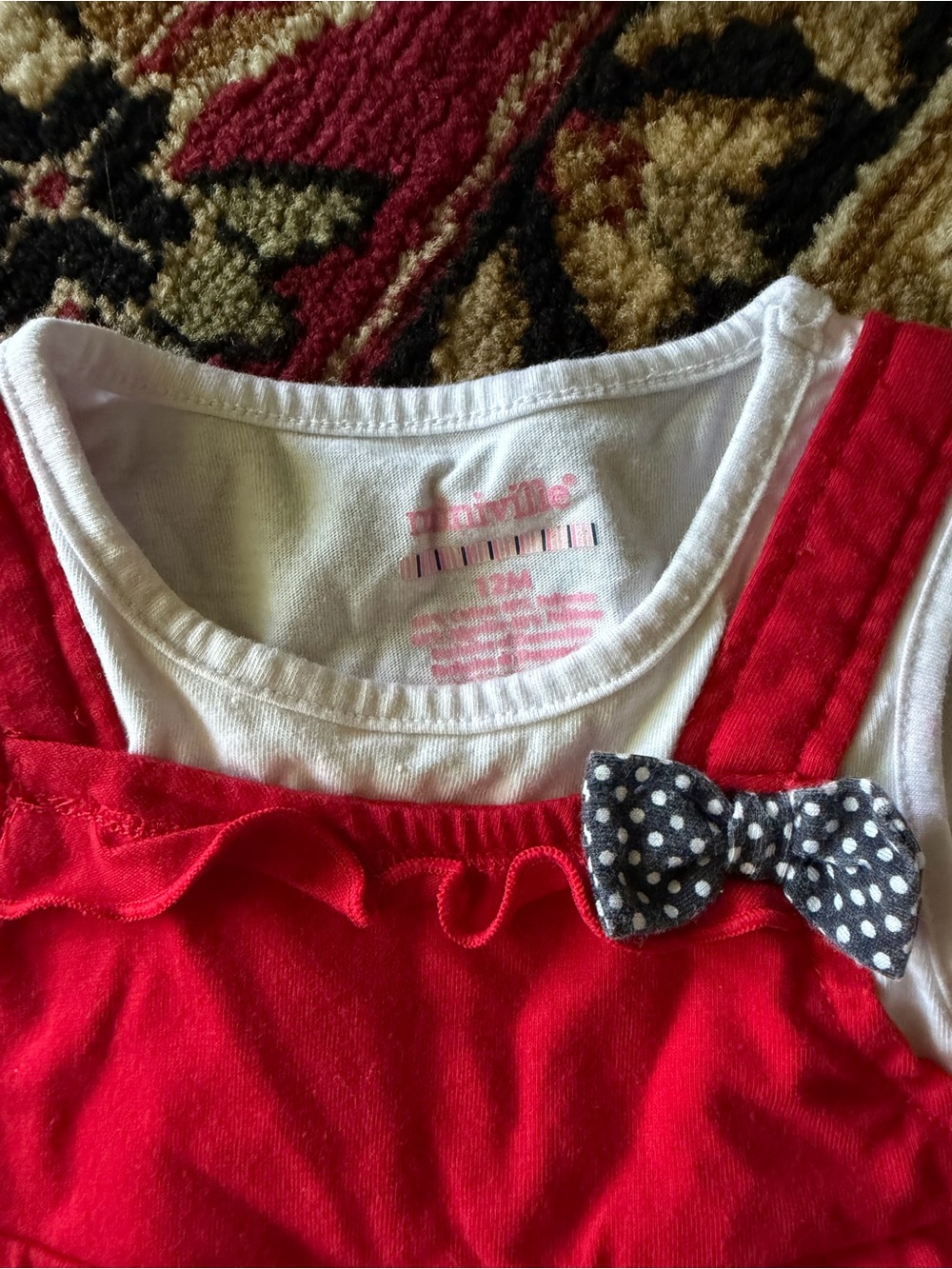10/20 Miniville Red Sleeveless Heart-Appliqué Tank Top for Kids - Picture 3 of 3